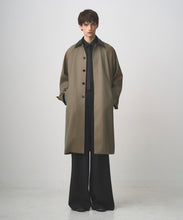 画像をギャラリービューアに読み込む, LEATHER COLLAR BALMACAAN COAT