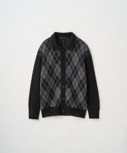 画像をギャラリービューアに読み込む, COLLARED ARGYLE CARDIGAN