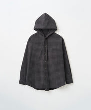 Load image into Gallery viewer, WASHED MINI CHECK HOODED SHIRT