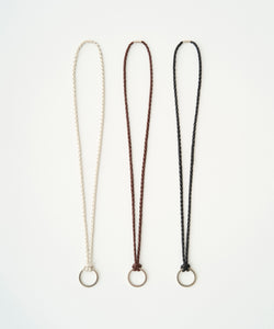 BRAIDED LEATHER NECK RING