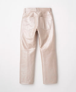 COW LEATHER PANTS ( WIDE STRAIGHT )