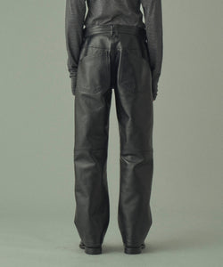 COW LEATHER PANTS ( WIDE STRAIGHT )