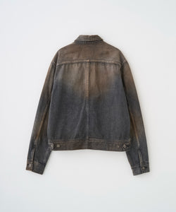 RUST SHORT DENIM JACKET