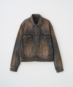 RUST SHORT DENIM JACKET