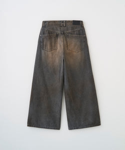 RUST WIDE DENIM PANTS