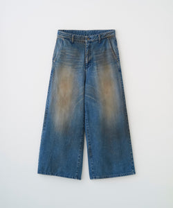 RUST WIDE DENIM PANTS