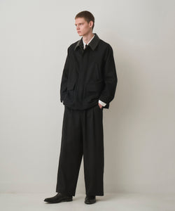 LEATHER COLLAR RIDING JACKET