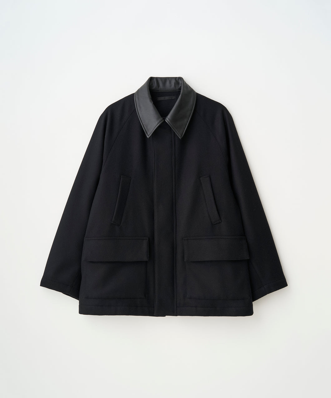 LEATHER COLLAR RIDING JACKET
