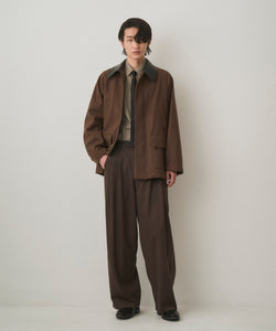 LEATHER COLLAR RIDING JACKET