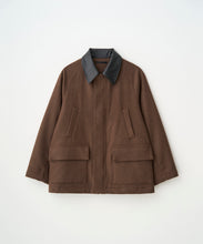 画像をギャラリービューアに読み込む, LEATHER COLLAR RIDING JACKET
