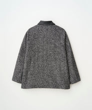 画像をギャラリービューアに読み込む, LEATHER COLLAR RIDING JACKET (HERRINGBONE)
