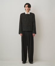 画像をギャラリービューアに読み込む, FANCY TWEED NO-COLLAR JACKET
