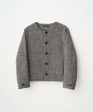 画像をギャラリービューアに読み込む, FANCY TWEED NO-COLLAR JACKET
