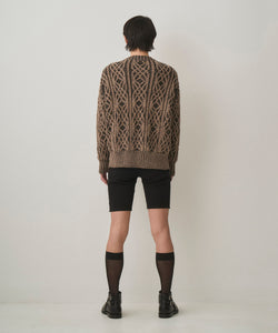 DUAL-TONE CABLE CARDIGAN