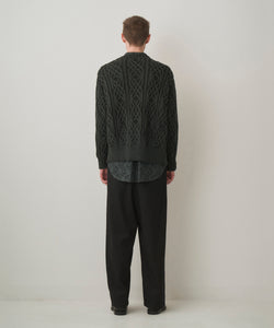 DUAL-TONE CABLE CARDIGAN
