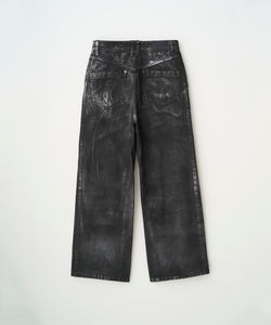 SILVER FOIL WIDE DENIM