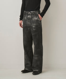 SILVER FOIL WIDE DENIM