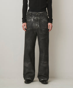 SILVER FOIL WIDE DENIM