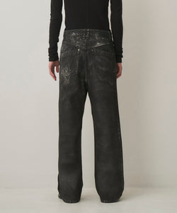 SILVER FOIL WIDE DENIM