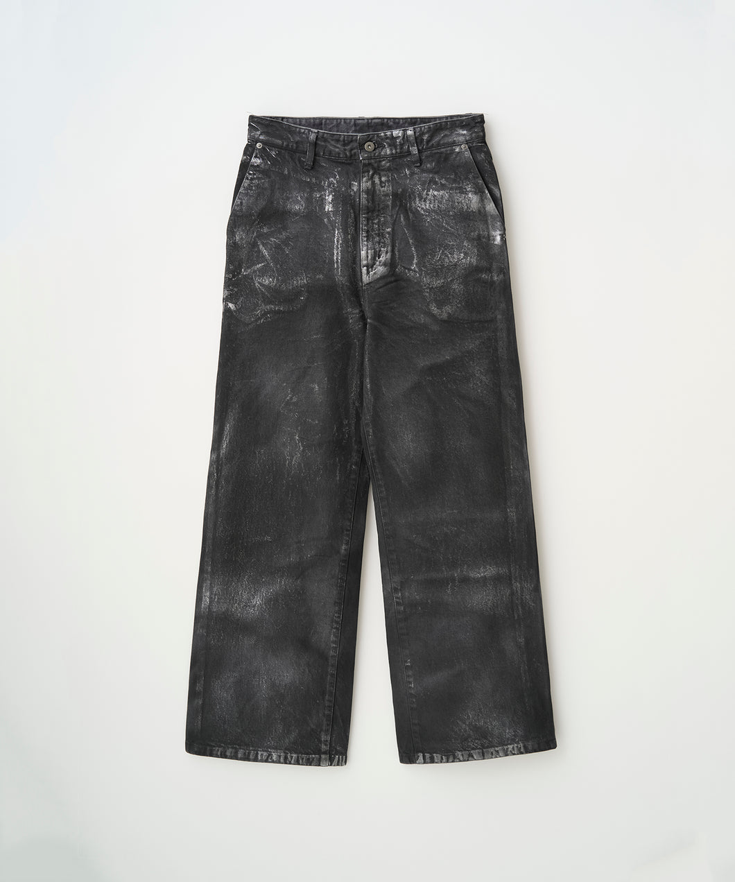 SILVER FOIL WIDE DENIM
