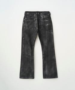 SILVER FOIL FLARE DENIM