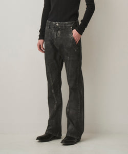 SILVER FOIL FLARE DENIM