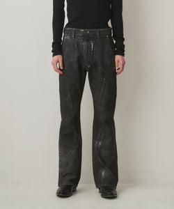 SILVER FOIL FLARE DENIM