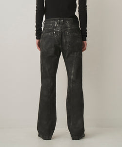 SILVER FOIL FLARE DENIM