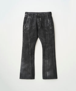 SILVER FOIL FLARE DENIM