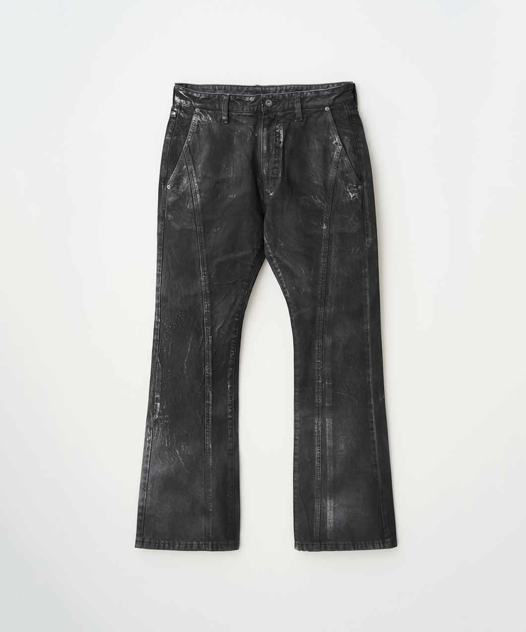 SILVER FOIL FLARE DENIM