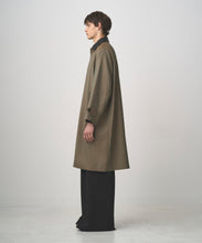 画像をギャラリービューアに読み込む, LEATHER COLLAR BALMACAAN COAT
