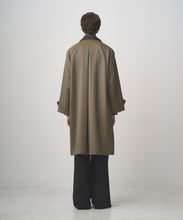 画像をギャラリービューアに読み込む, LEATHER COLLAR BALMACAAN COAT
