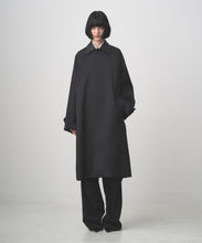 画像をギャラリービューアに読み込む, LEATHER COLLAR BALMACAAN COAT
