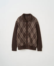画像をギャラリービューアに読み込む, COLLARED ARGYLE CARDIGAN

