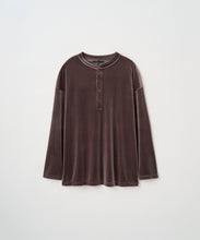 Load image into Gallery viewer, LUSH VELOUR HENLEY L/S
