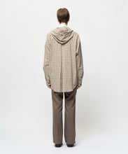 Load image into Gallery viewer, WASHED MINI CHECK HOODED SHIRT
