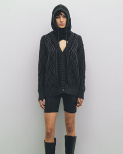 DUAL-TONE CABLE CARDIGAN